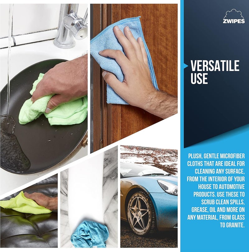 Zwipes 924 Microfiber Cleaning Cloths, 24 Pack - Image 4